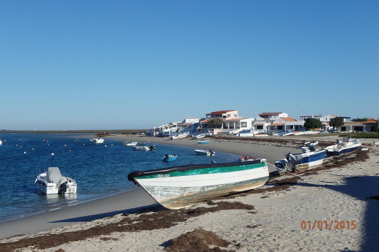 Armona : la plage vue du ponton d'accueil