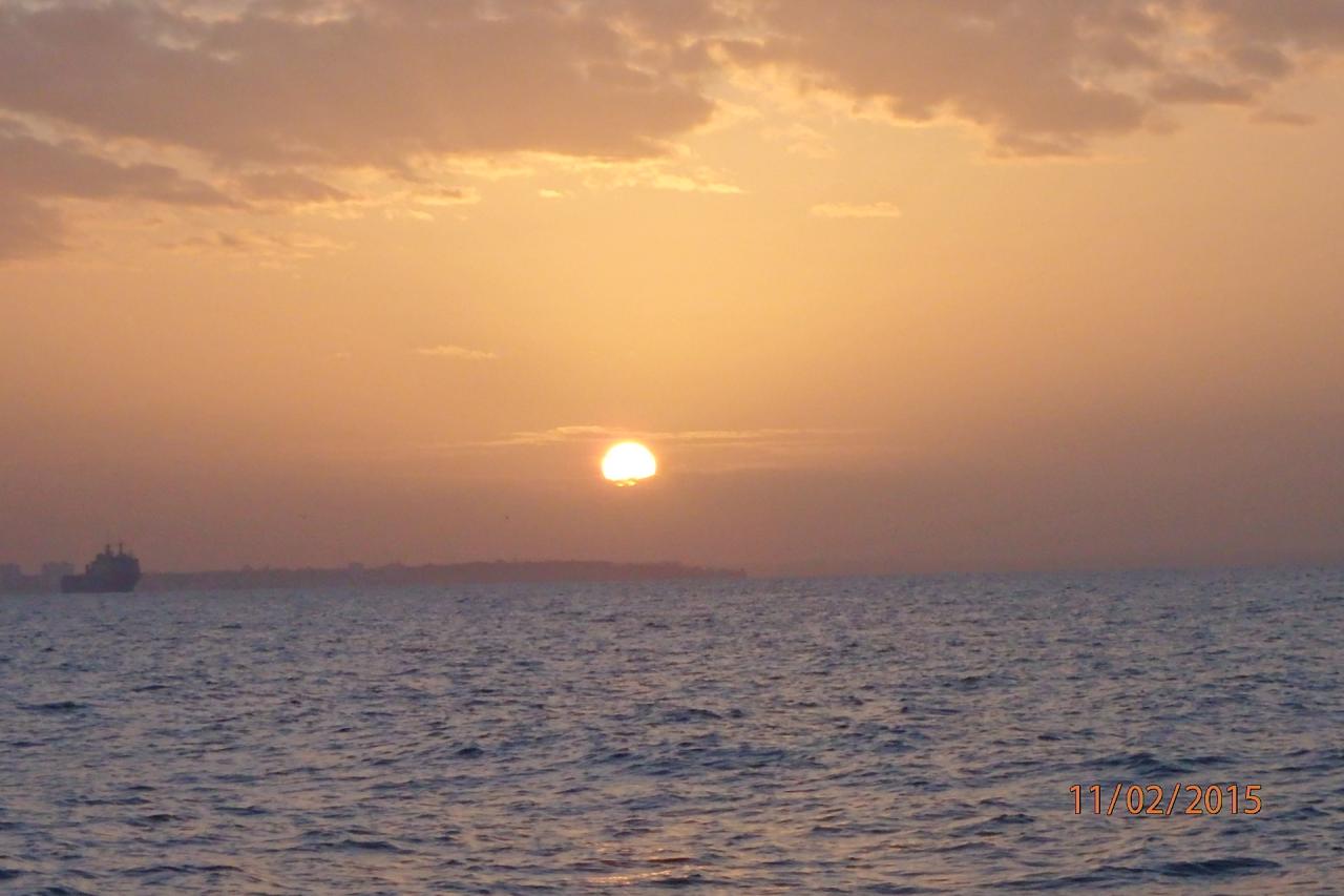 Lever de soleil sur Cadix