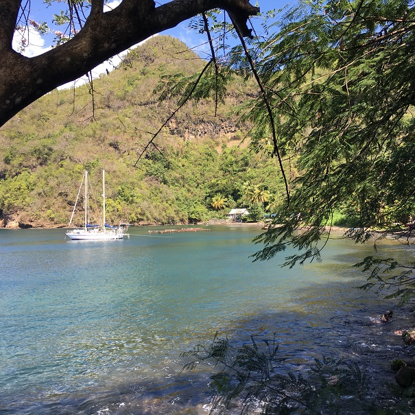 Wallilabou Bay - Lambarena au mouillage