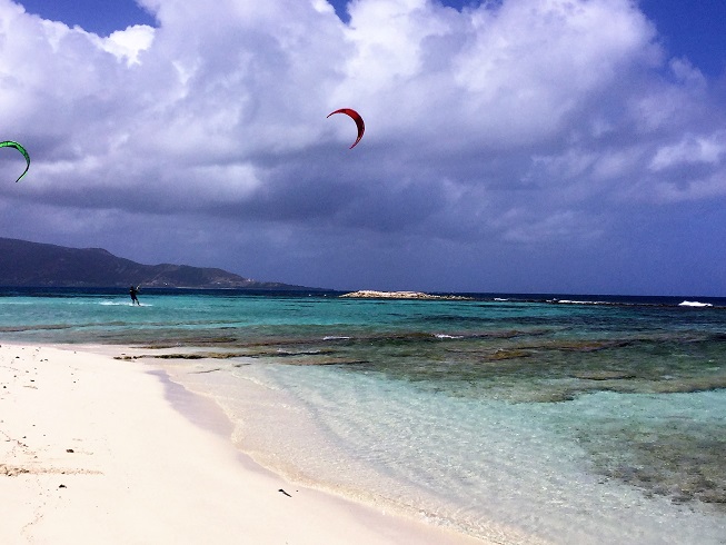 Kite surf à Morpion Island