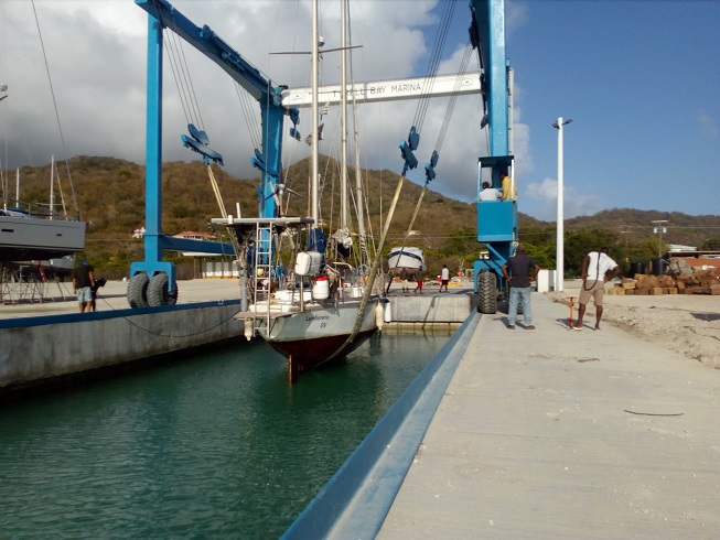Sortie du bateau à Carriacou